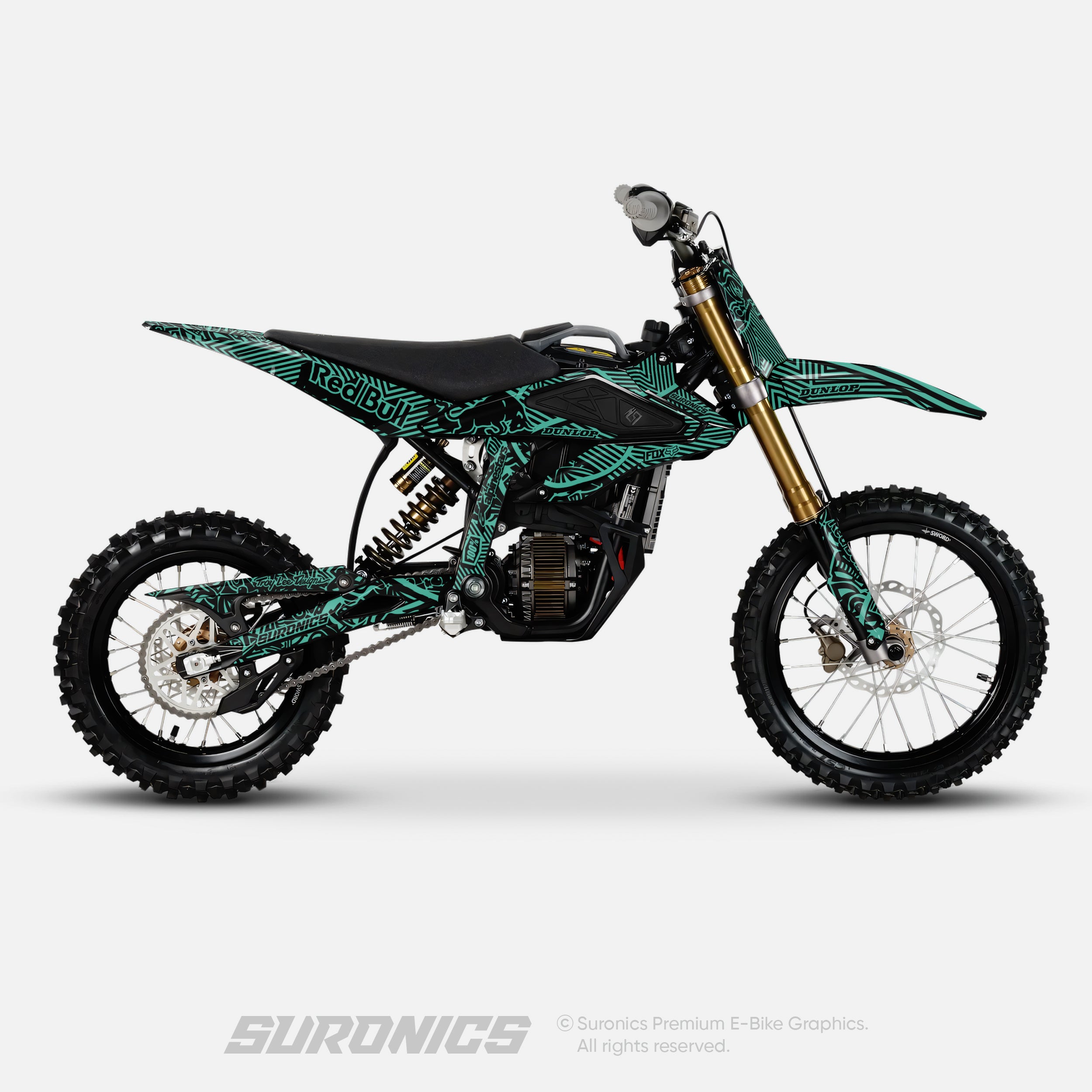 RACE ART BLACK MINT Surron Hyper Bee Graphics kit