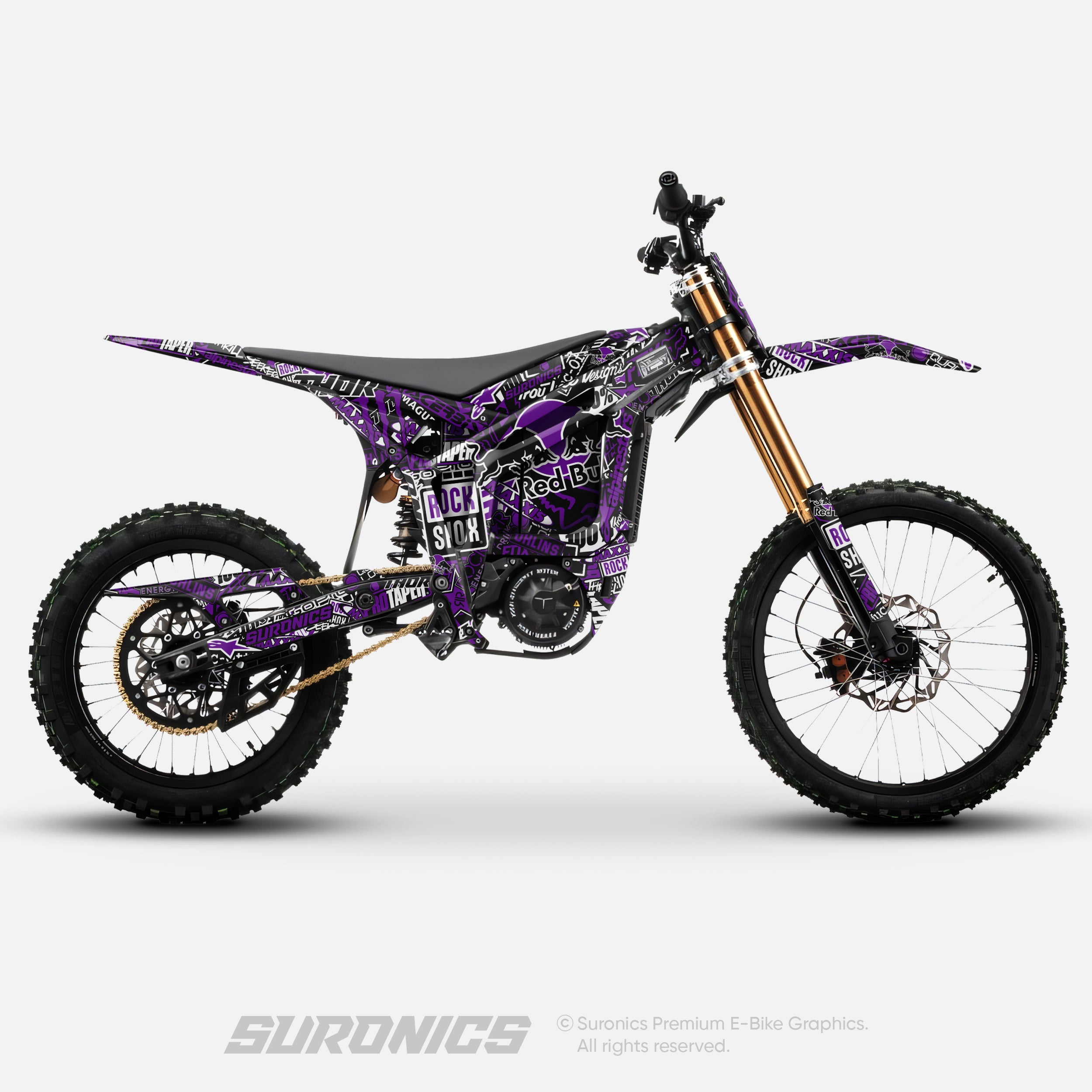 STICKY BLACK PURPLE Talaria Komodo Graphics kit