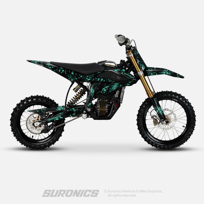 SPLATTER BLACK MINT Surron Hyper Bee Graphics kit