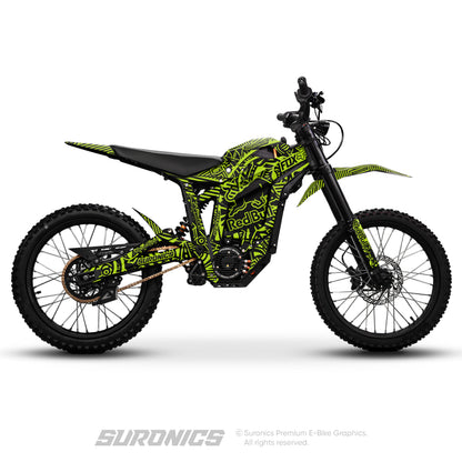 RACE ART BLACK GREEN Talaria Sting MX5 PRO Graphics kit