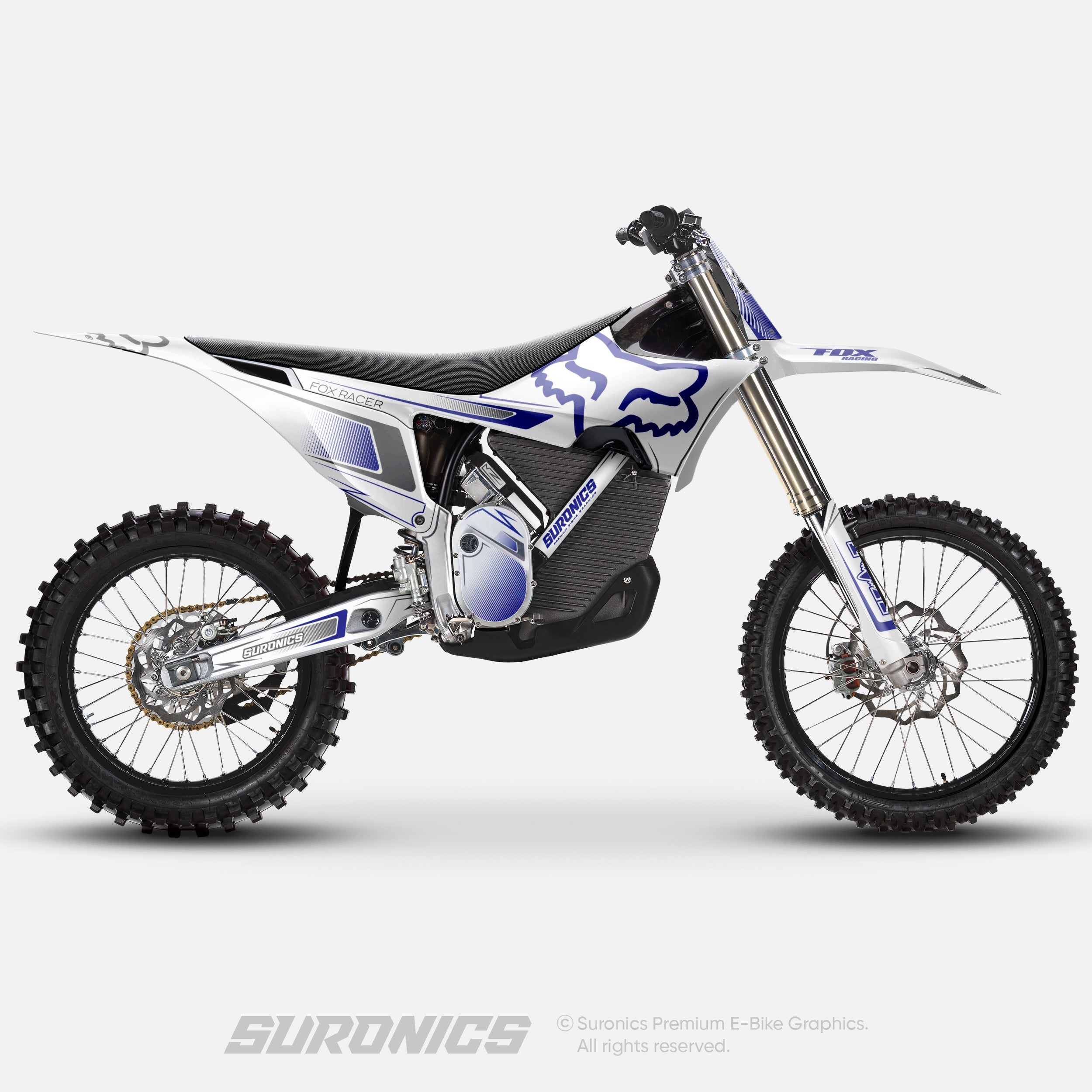 FOX RACER WHITE BLAUER Stark Varg Graphics kit