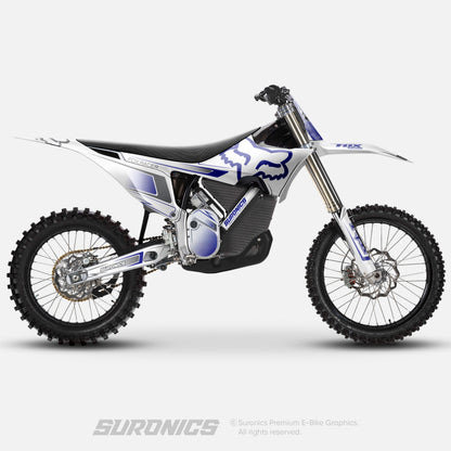 FOX RACER WHITE BLAUER Stark Varg Graphics kit