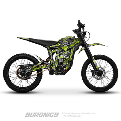 STICKY BLACK GREEN Talaria Sting MX5 PRO Graphics kit