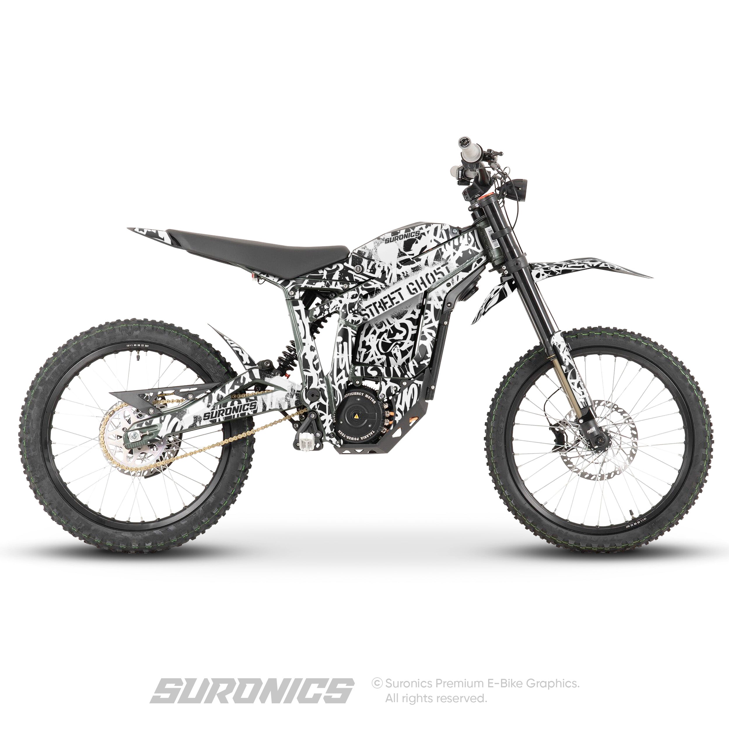 STREET GHOST BLACK WHITE Talaria Sting MX3 MX4 Graphics kit