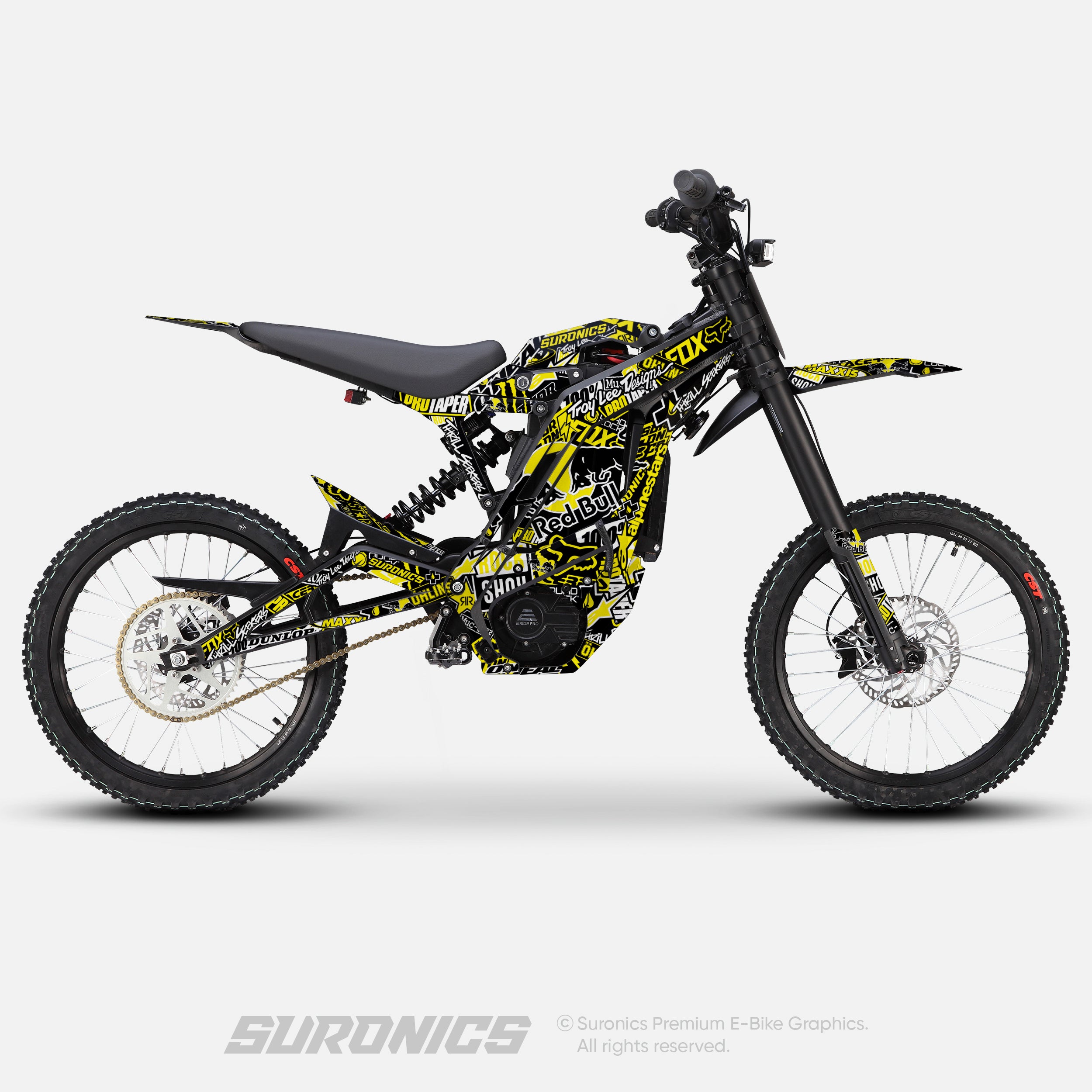 STICKY BLACK YELLOW Eride Pro SS SR Graphics kit