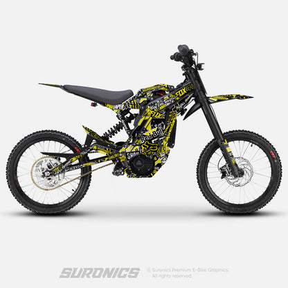 STICKY BLACK YELLOW Eride Pro SS SR Graphics kit