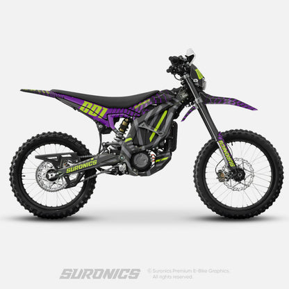 FUTURACE PURPLE GREEN Surron Ultra Bee Graphics kit