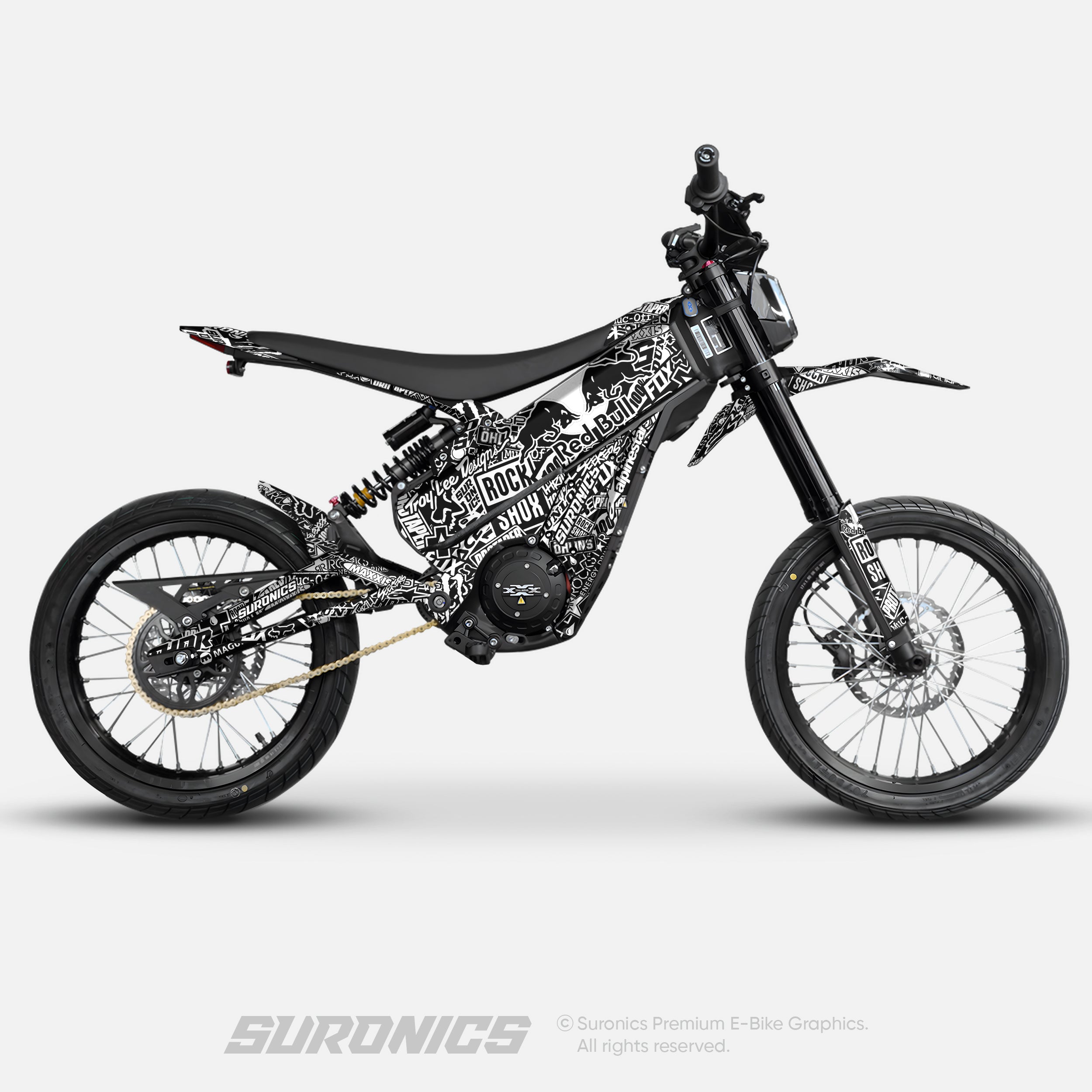 STICKY BLACK WHITE Talaria XXX Graphics kit