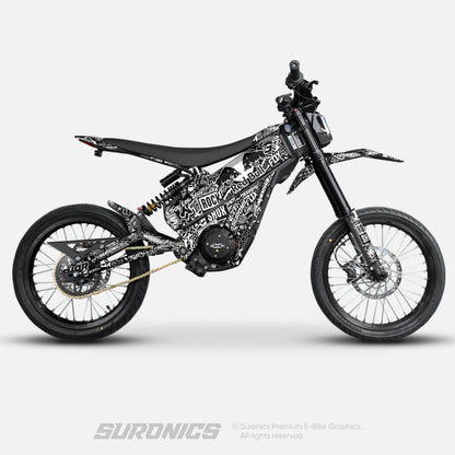 STICKY BLACK WHITE Talaria XXX Graphics kit