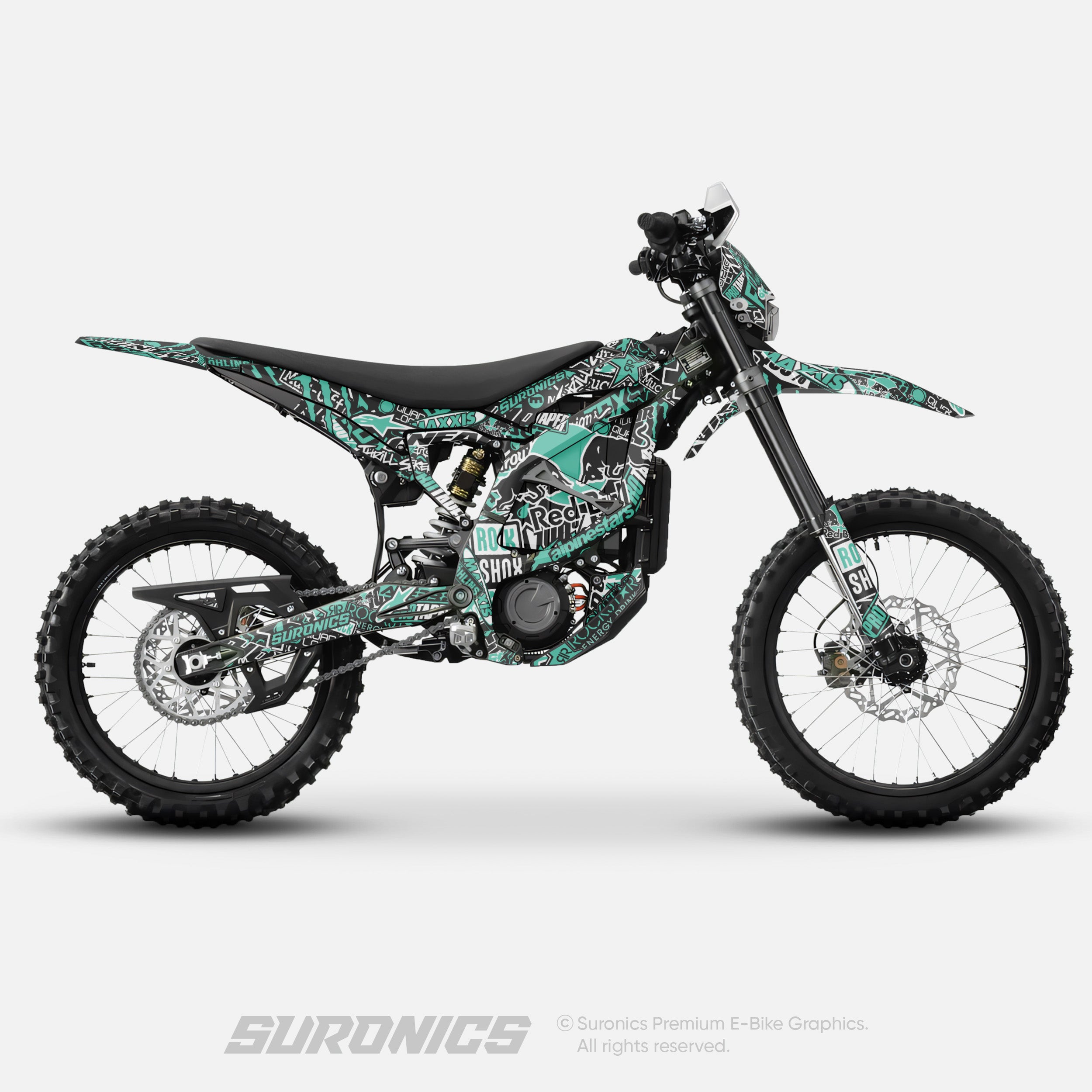STICKY BLACK MINT Surron Ultra Bee Graphics kit