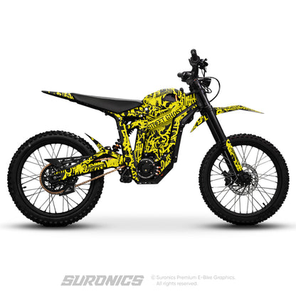 STREET GHOST BLACK YELLOW Talaria Sting MX5 PRO Graphics kit