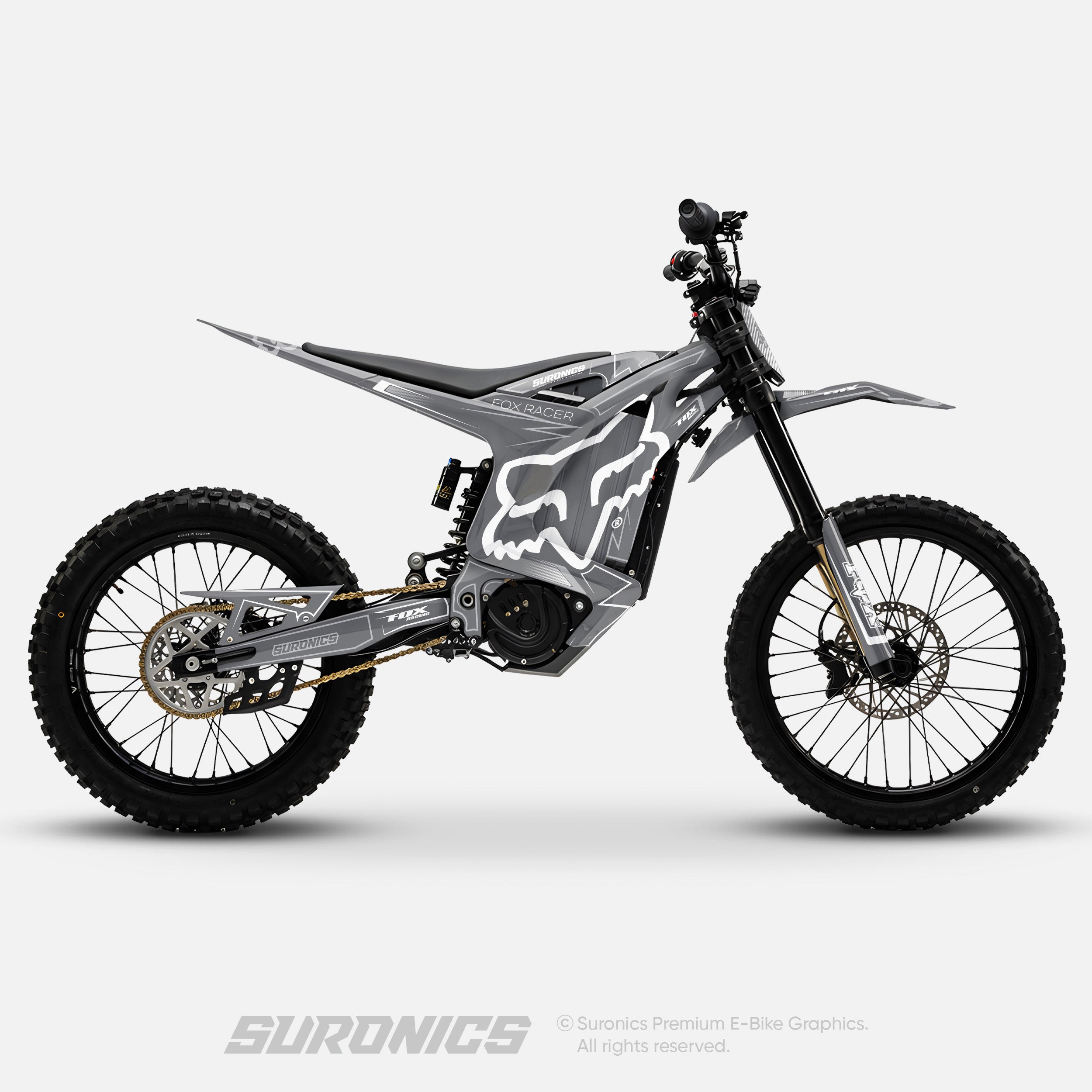 FOX RACER GREY WHITE Arctic Leopard XE Graphics kit