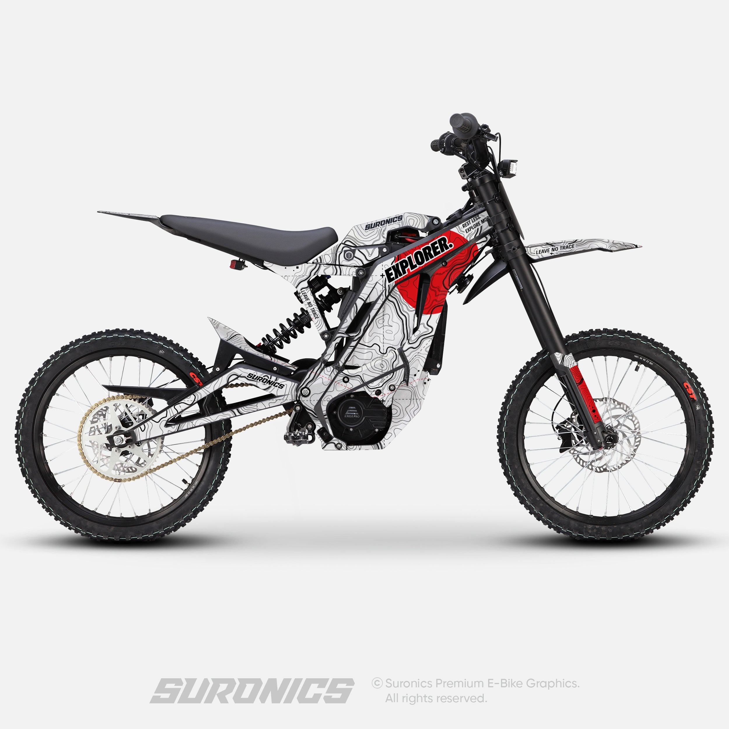 EXPLORER WHITE RED E-Ride Pro SS SR Graphics kit