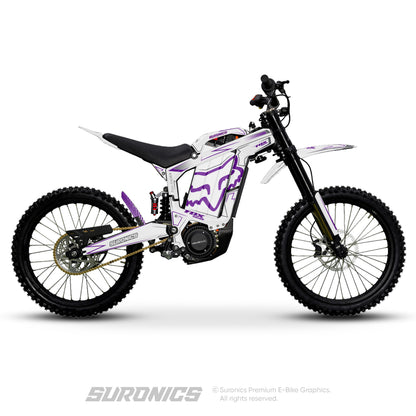 FOX RACER WHITE PURPLE Rerode R1 Graphics kit