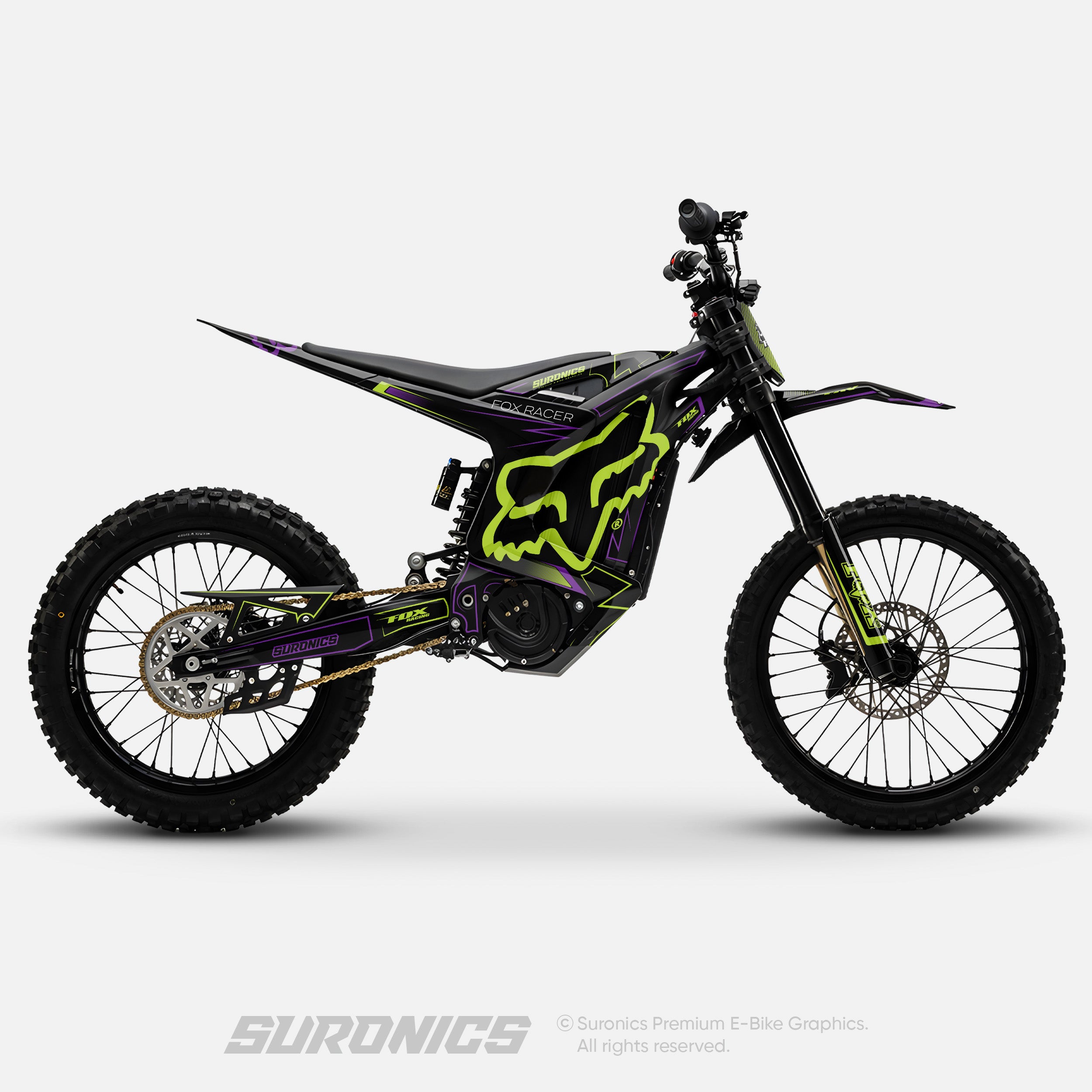 FOX RACER BLACK GREEN Arctic Leopard XE Graphics kit