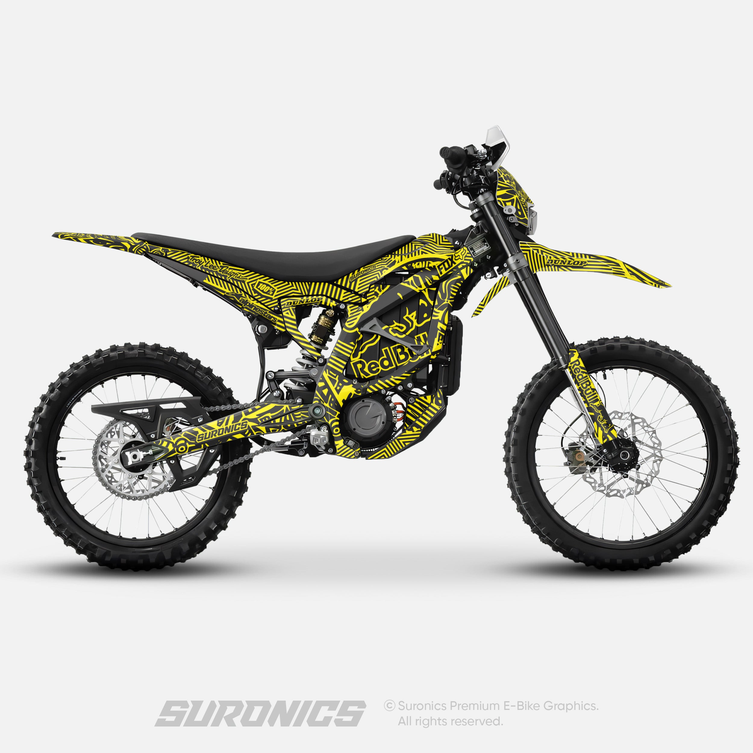 RACE ART BLACK YELLOW Surron Ultra Bee Graphics kit