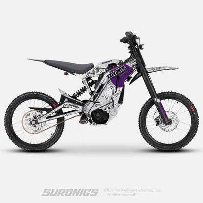 EXPLORER WHITE PURPLE E-Ride Pro SS SR Graphics kit