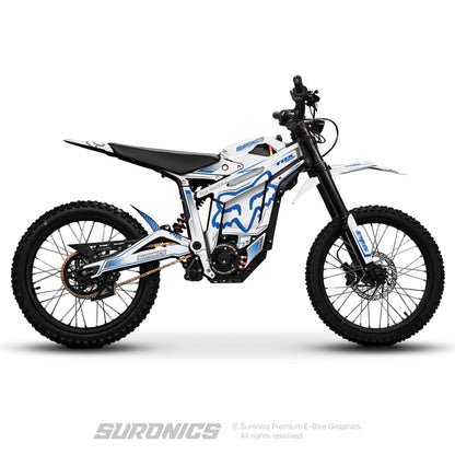 FOX RACER WHITE BLUE Talaria Sting MX5 PRO Graphics kit