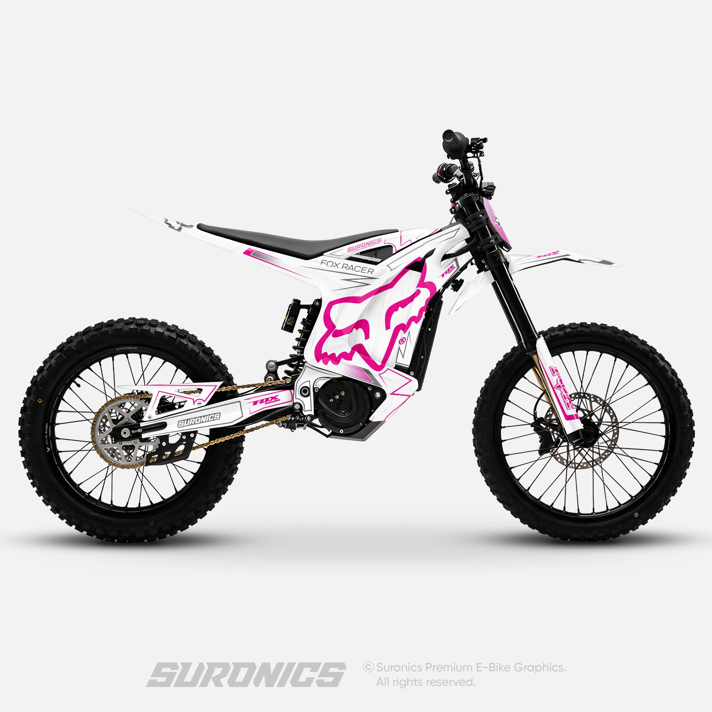 FOX RACER WHITE MAGENTA Arctic Leopard XE Graphics kit