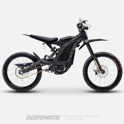 STREET GHOST BLACK GREY Surron Light Bee Graphics kit