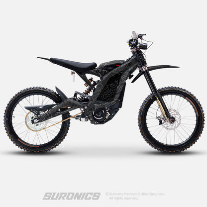 RACE ART BLACK GREY Surron Light Bee Graphics kit