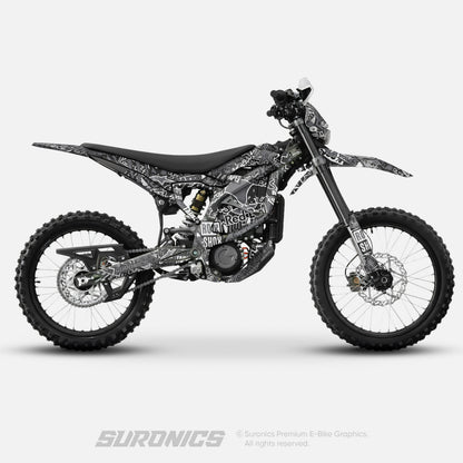 STICKY BLACK GREY Surron Ultra Bee Graphics kit