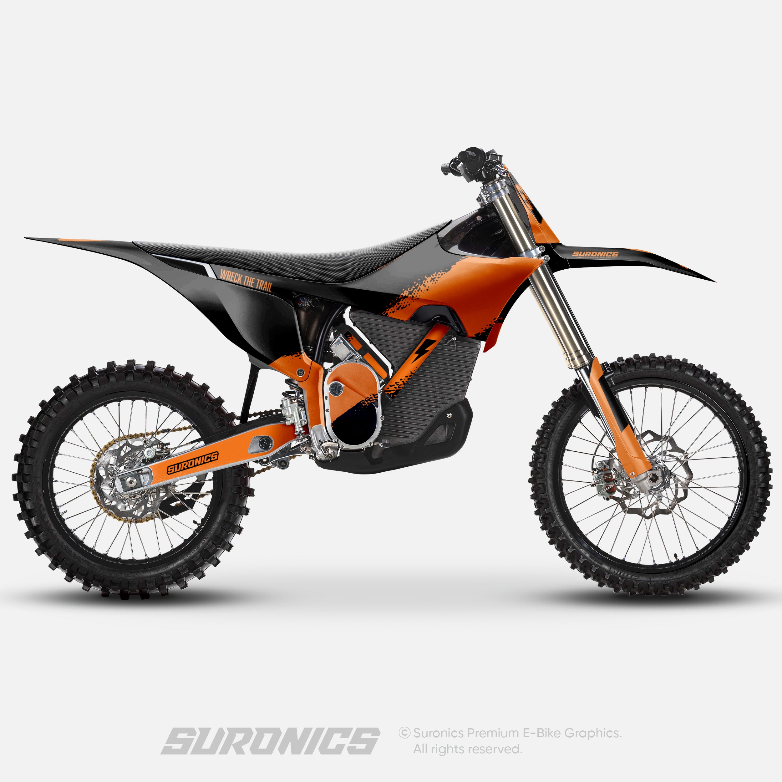 HALF BLACK ORANGE Stark Varg Graphics kit