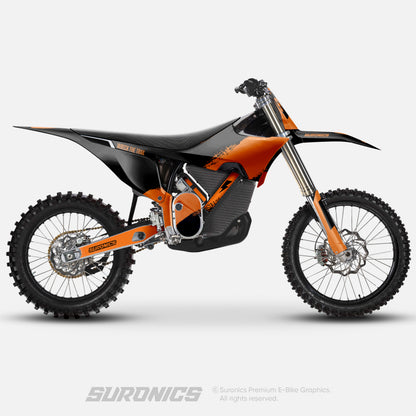 HALF BLACK ORANGE Stark Varg Graphics kit