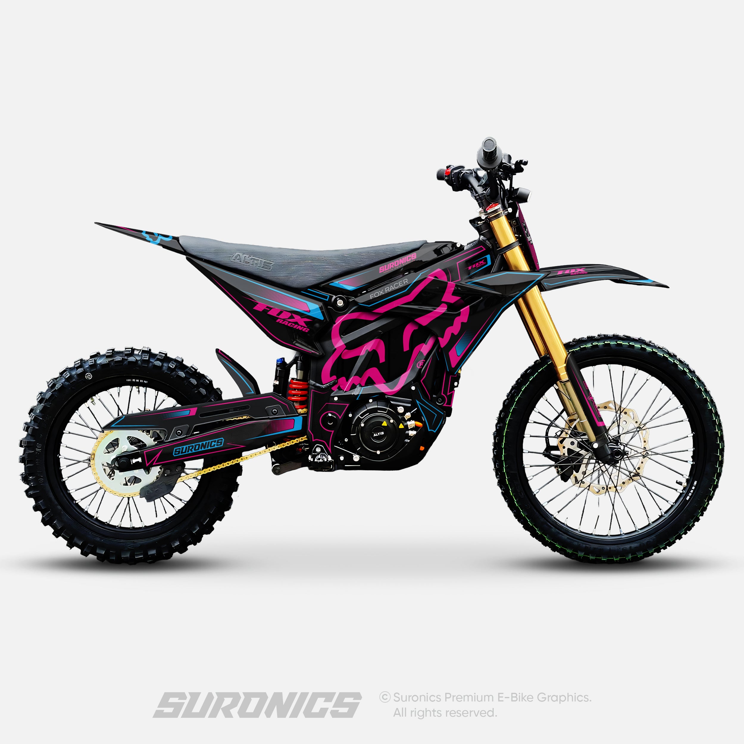 FOX RACER BLACK MAGENTA Altis Sigma Graphics kit