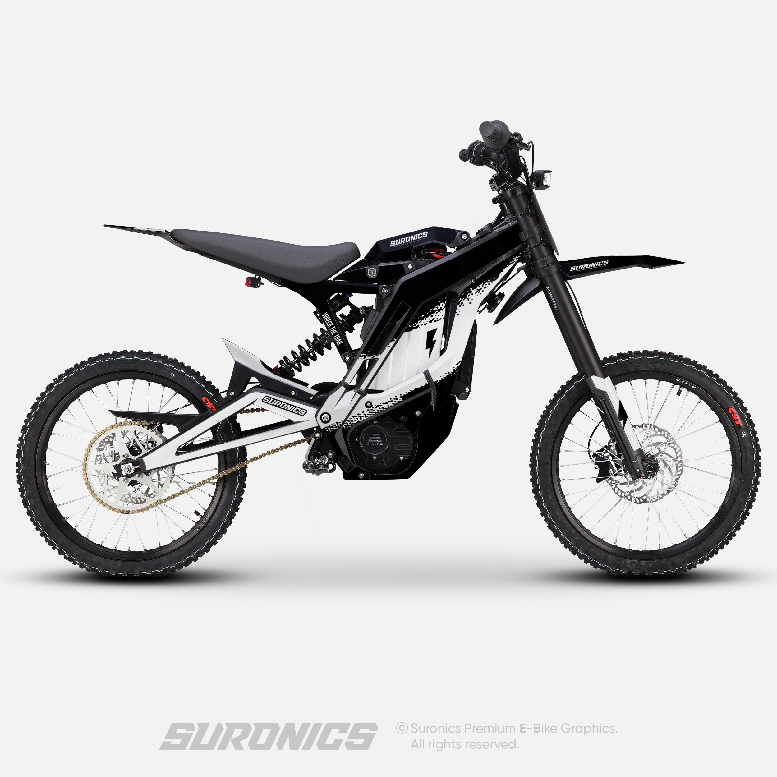 HALF BLACK WITE E-Ride Pro SS SR Graphics kit