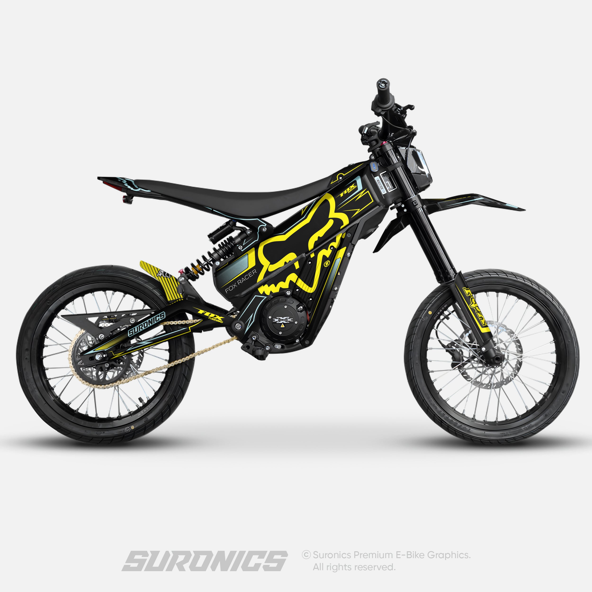 FOX RACER BLACK YELLOW Talaria XXX Graphics kit