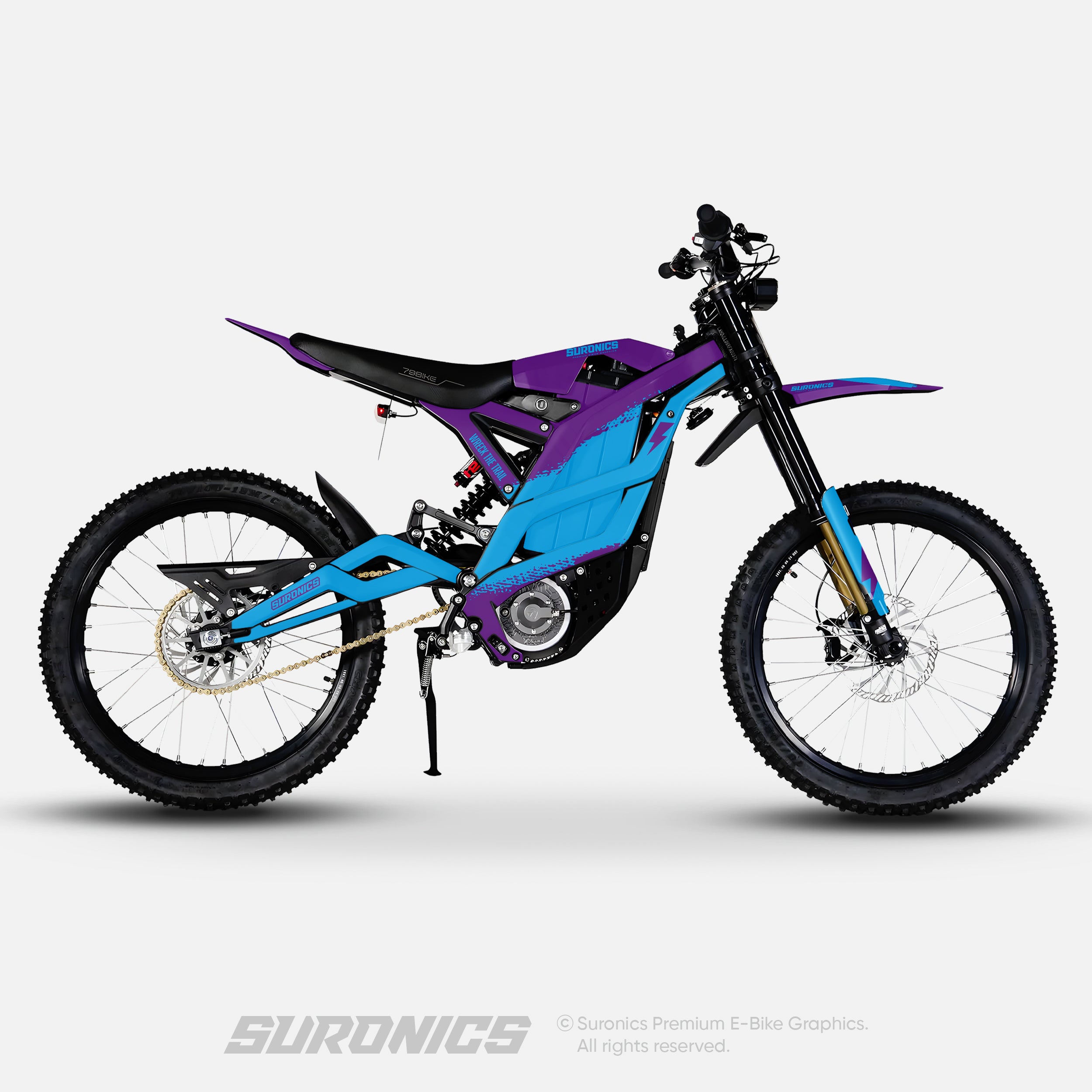 HALF PURPLE CYAN 79Bike Falcon PRO / GT / M Graphics kit