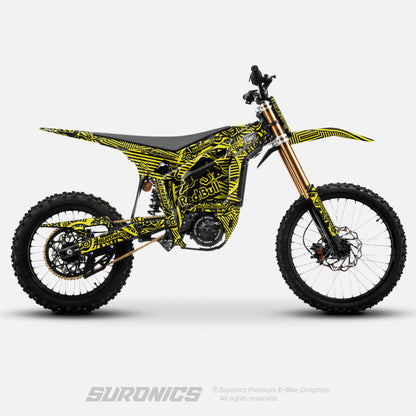 RACE ART BLACK YELLOW Talaria Komodo Graphics kit