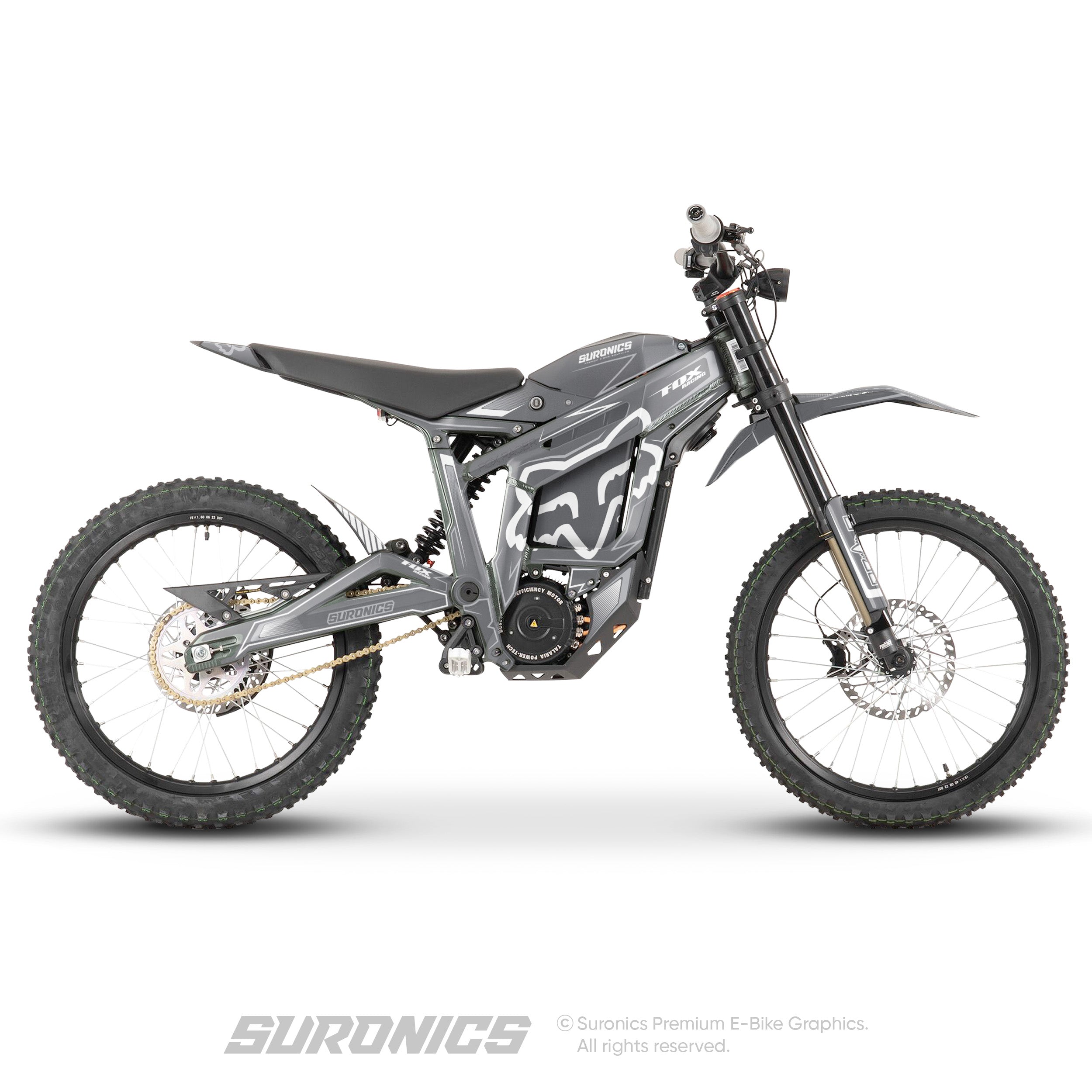 FOX RACER GREY WHITE Talaria Sting MX3 MX4 Graphics kit