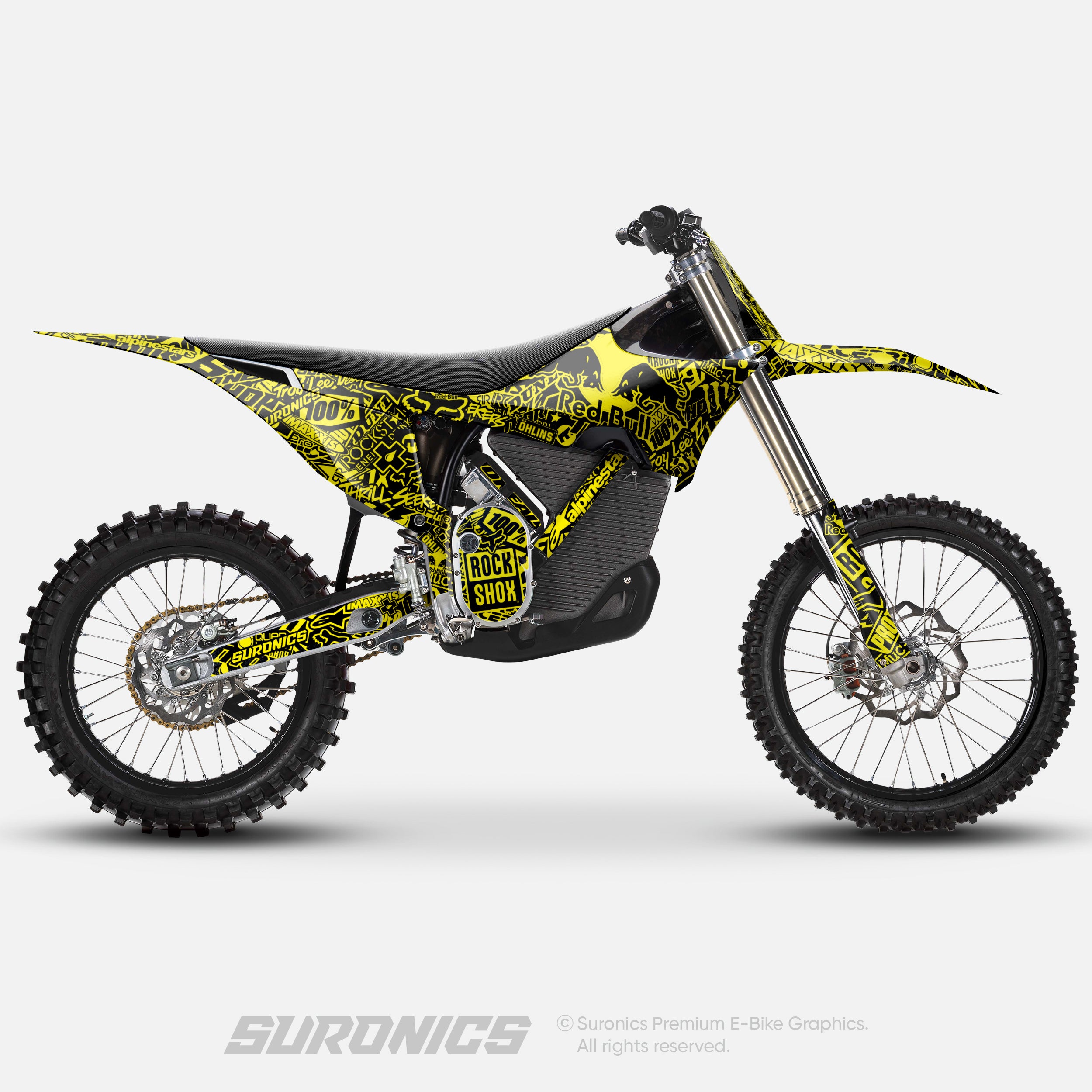 STICKY BLACK YELLOW Stark Varg Graphics kit