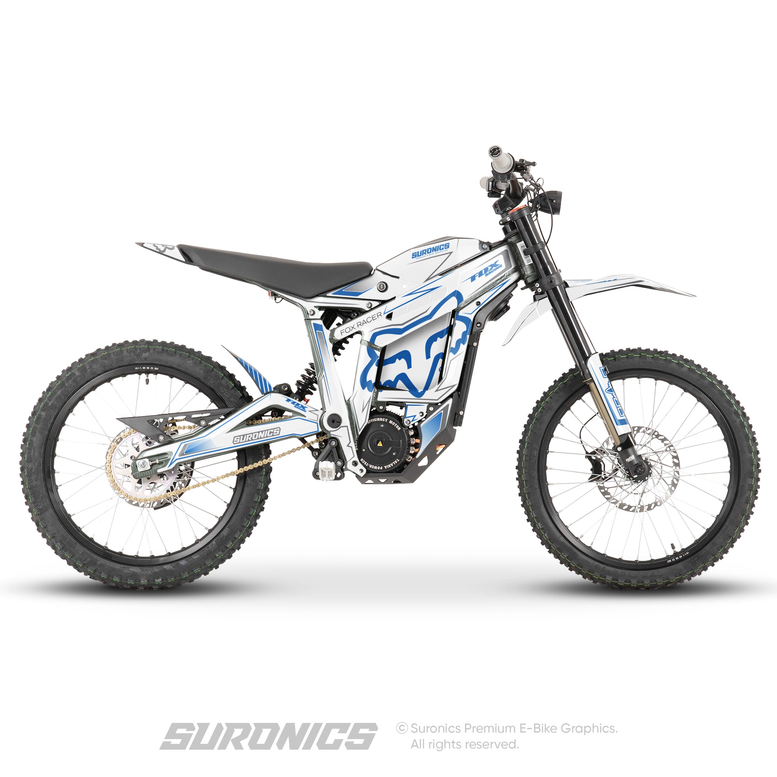 FOX RACER WHITE BLUE Talaria Sting MX3 MX4 Graphics kit
