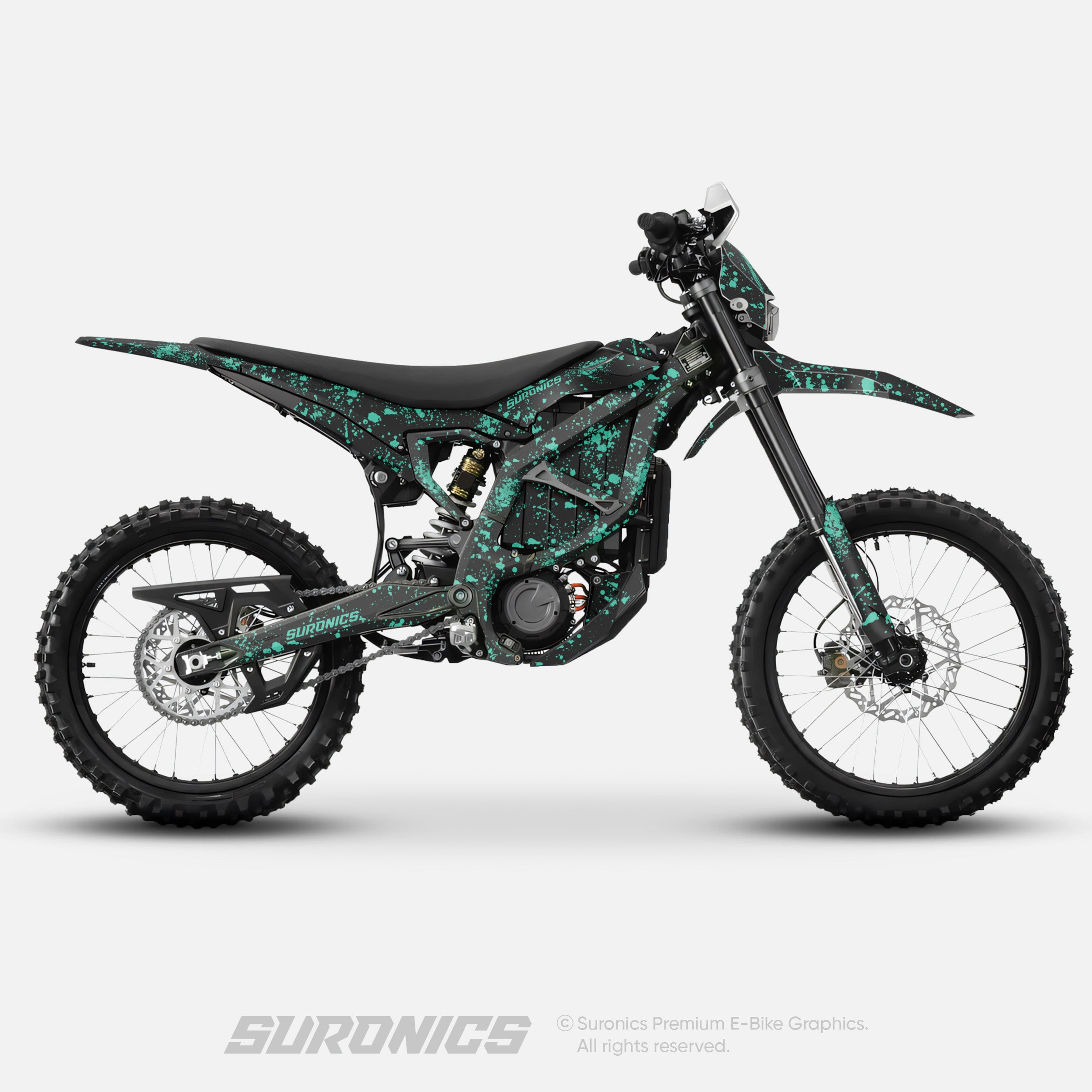 SPLATTER BLACK MINT Surron Ultra Bee Graphics kit