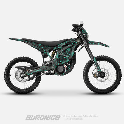 SPLATTER BLACK MINT Surron Ultra Bee Graphics kit