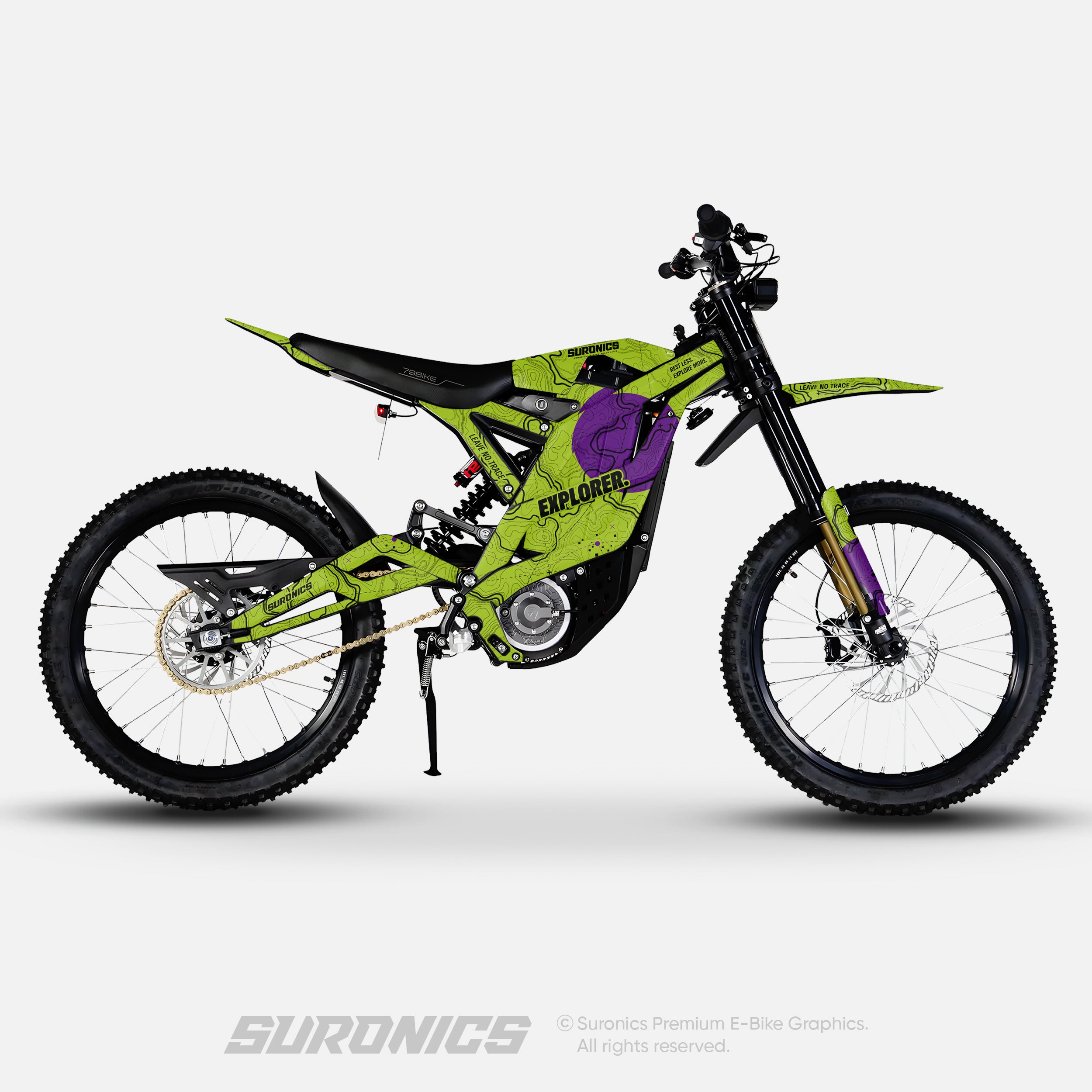 EXPLORER GREEN PURPLE 79Bike Falcon PRO / GT / M Graphics kit