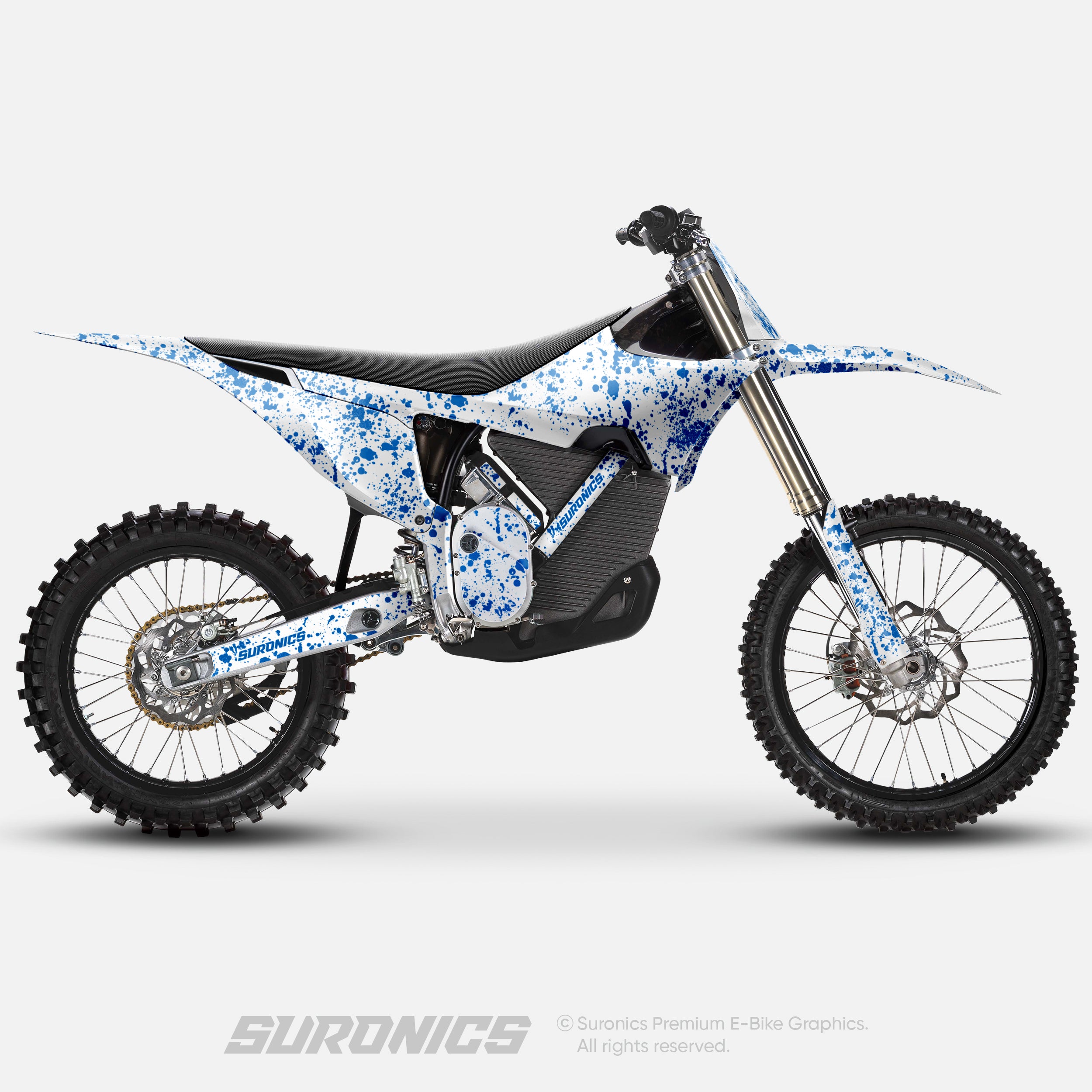 SPLATTER WHITE BLUE Stark Varg Graphics kit