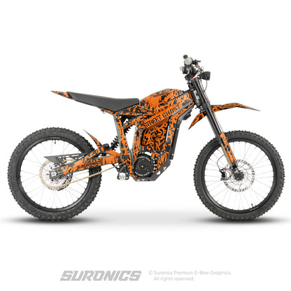 STREET GHOST BLACK ORANGE Talaria Sting MX3 MX4 Graphics kit