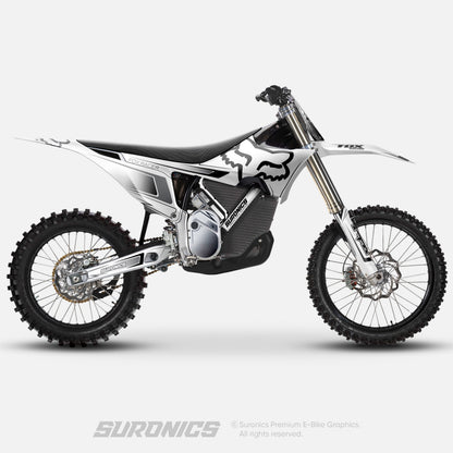 FOX RACER WHITE BLACK Stark Varg Graphics kit