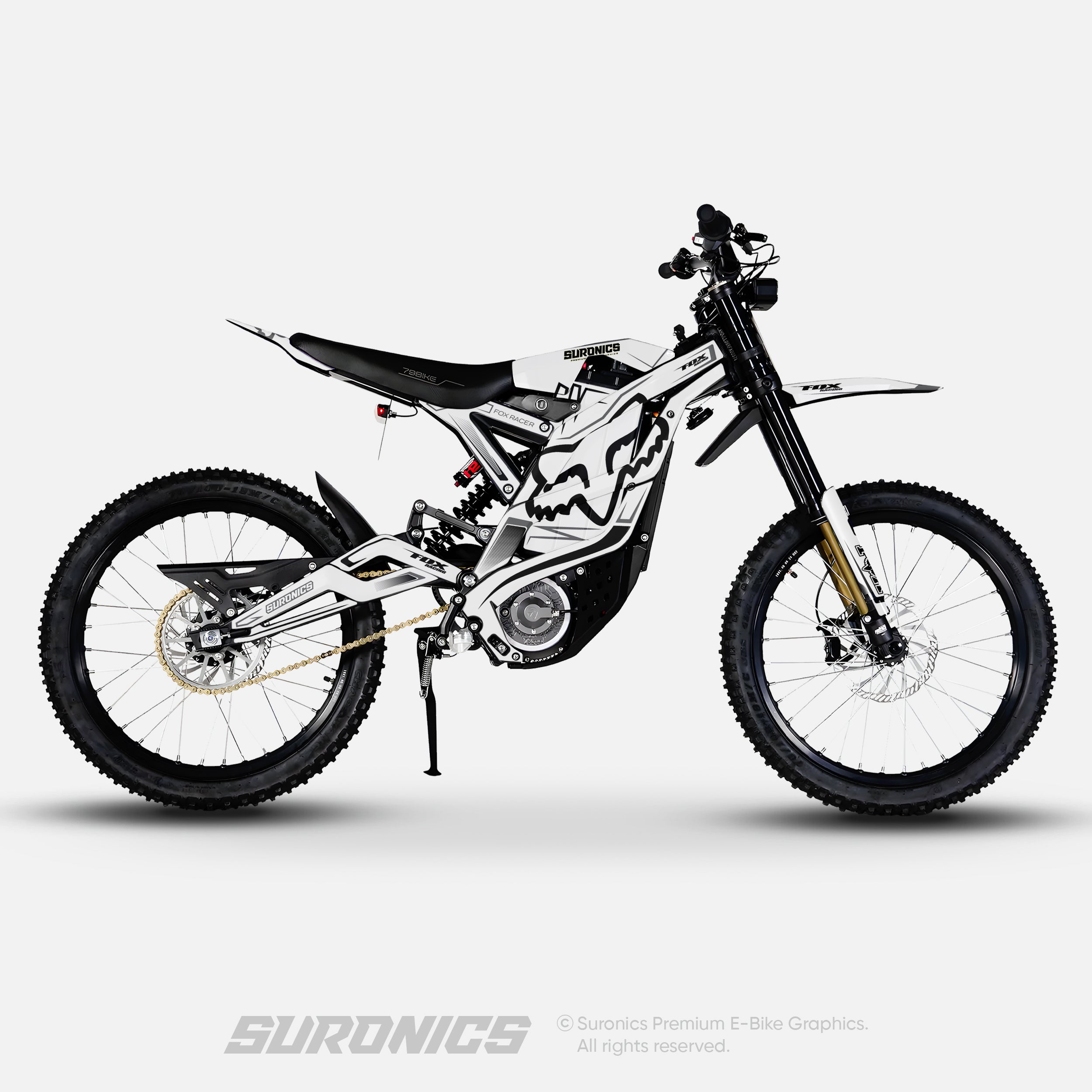 FOX RACER WHITE BLACK 79Bike Falcon PRO / GT / M Graphics kit