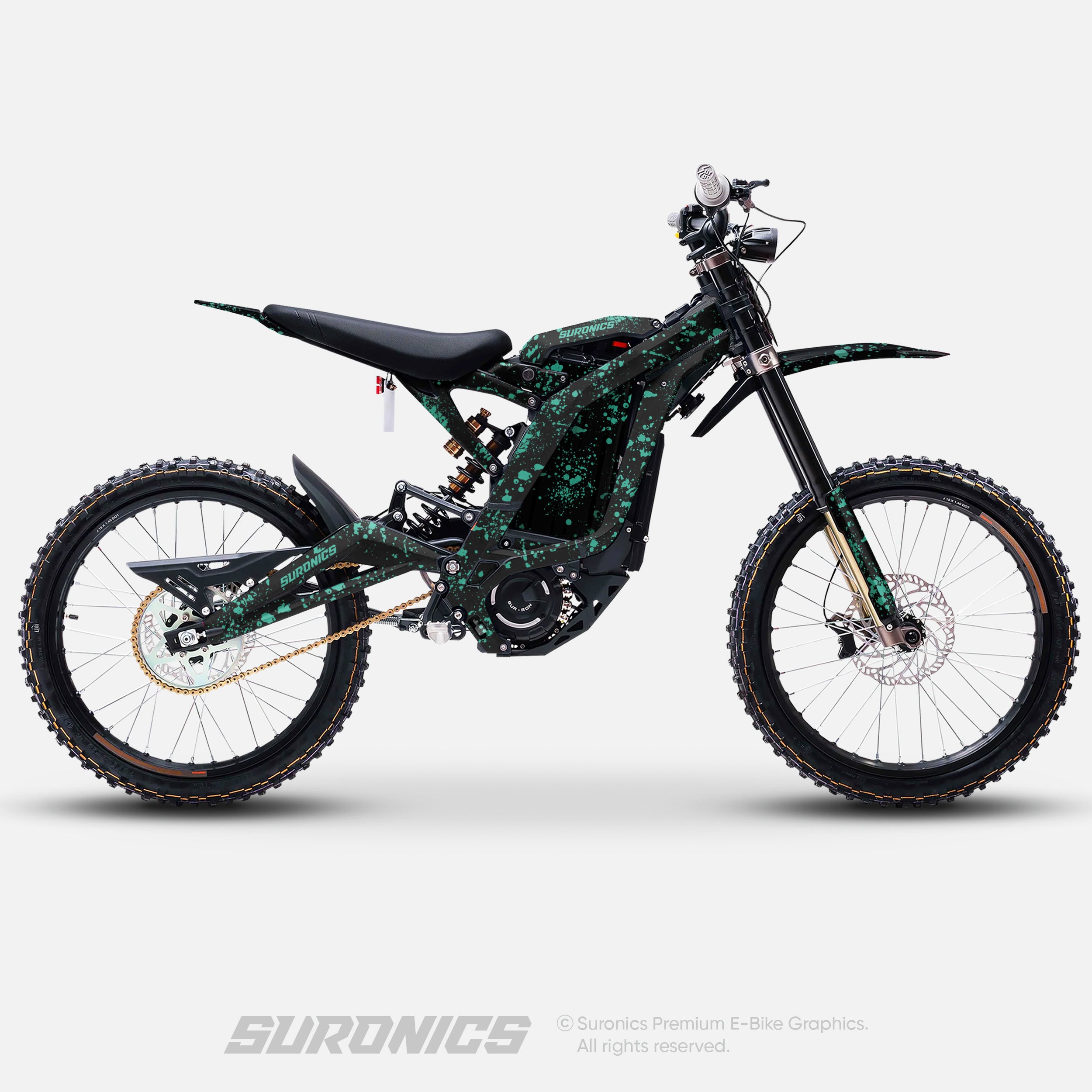 SPLATTER BLACK MINT Surron Light Bee Graphics kit