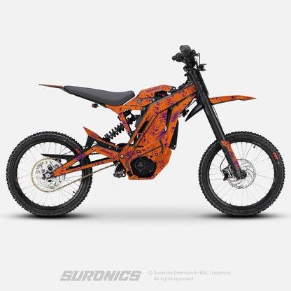 SPLATTER ORANGE PURPLE Eride Pro SS SR Graphics kit