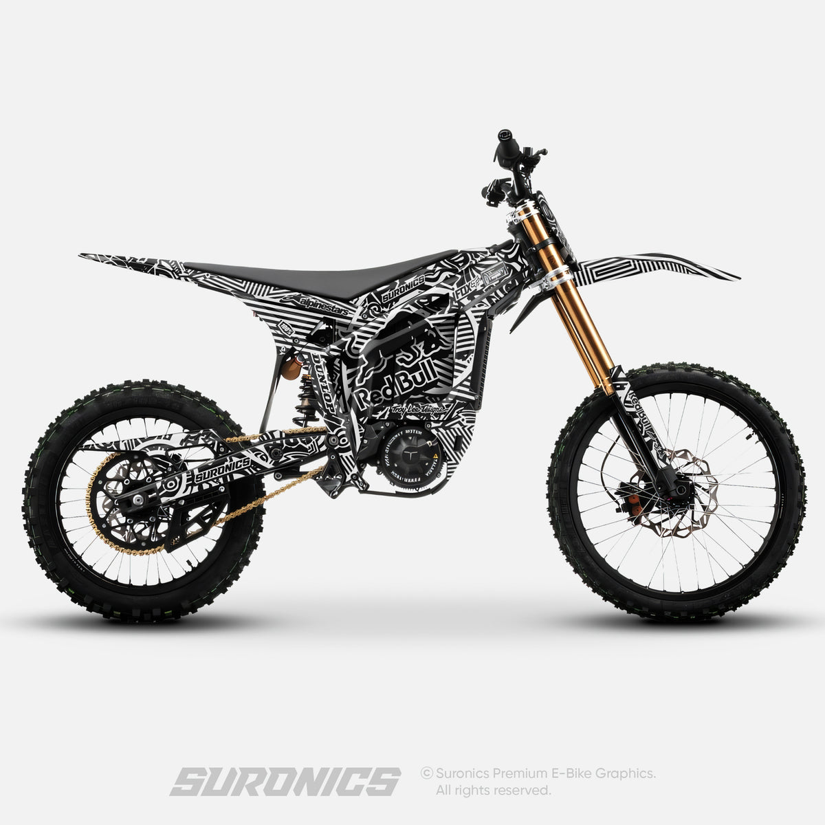 RACE ART BLACK WHITE Talaria Komodo Graphics kit – Suronics