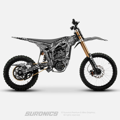 RACE ART BLACK WHITE Talaria Komodo Graphics kit