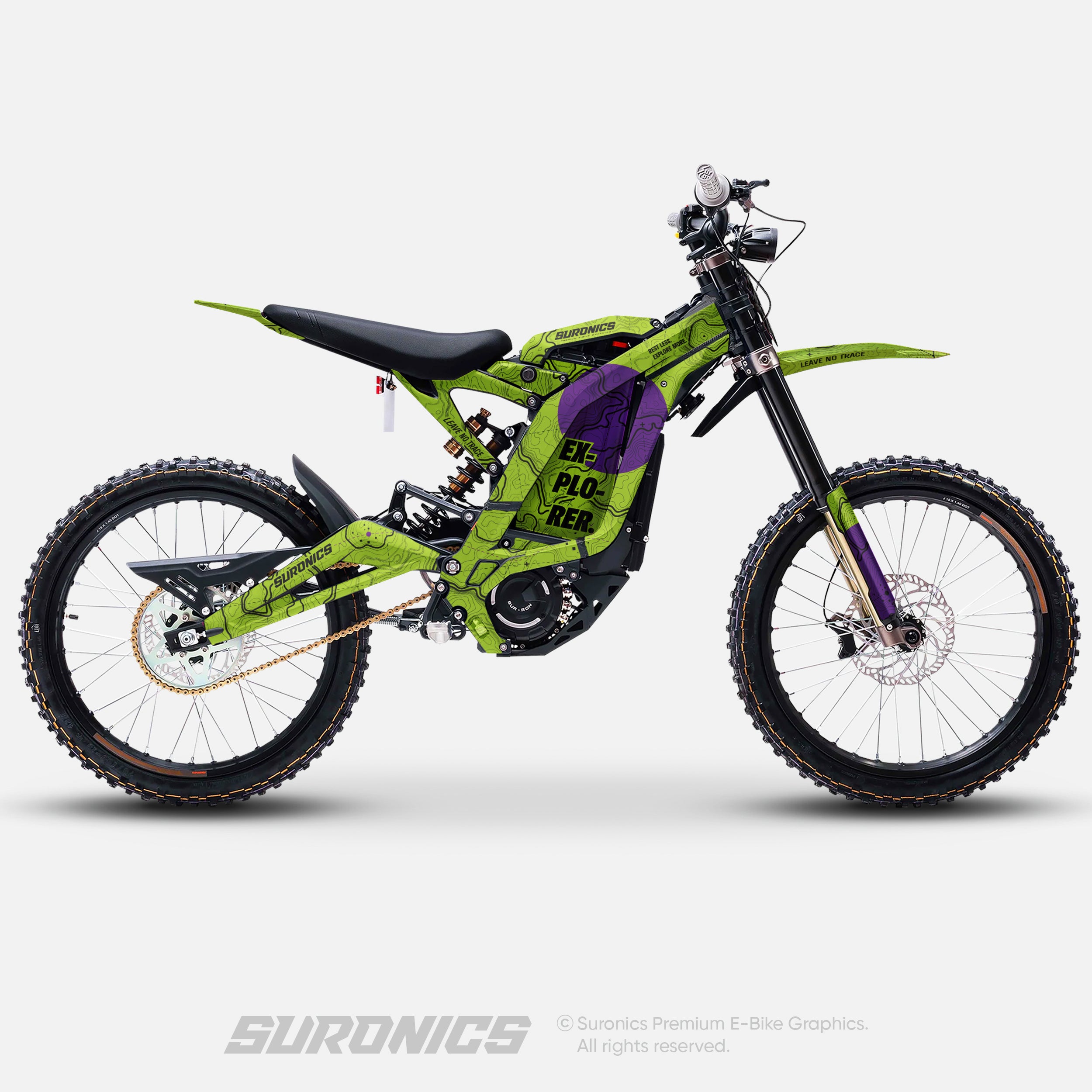 EXPLORER GREEN PURPLE - Surron Light Bee Graphics kit