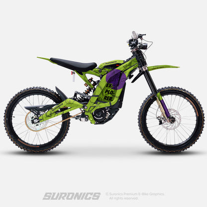 EXPLORER GREEN PURPLE - Surron Light Bee Graphics kit