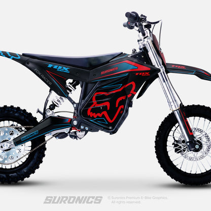 FOX RACER BLACK RED ETM RTR Graphics kit